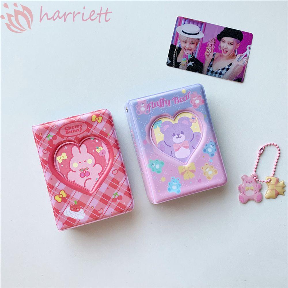 Album mini chứa ảnh/danh thiếp/sưu tầm bưu thiếp 20 trang hình gấu/thỏ/cherry dễ thương xinh xắn