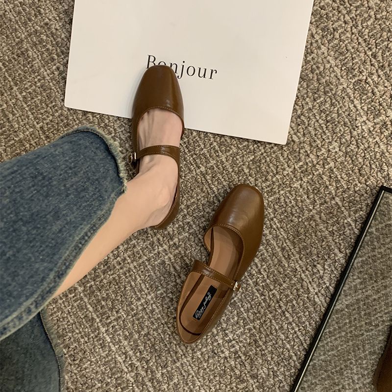 Giày Búp Bê Da Mềm Đế Bằng Thời Trang Cho Nữ