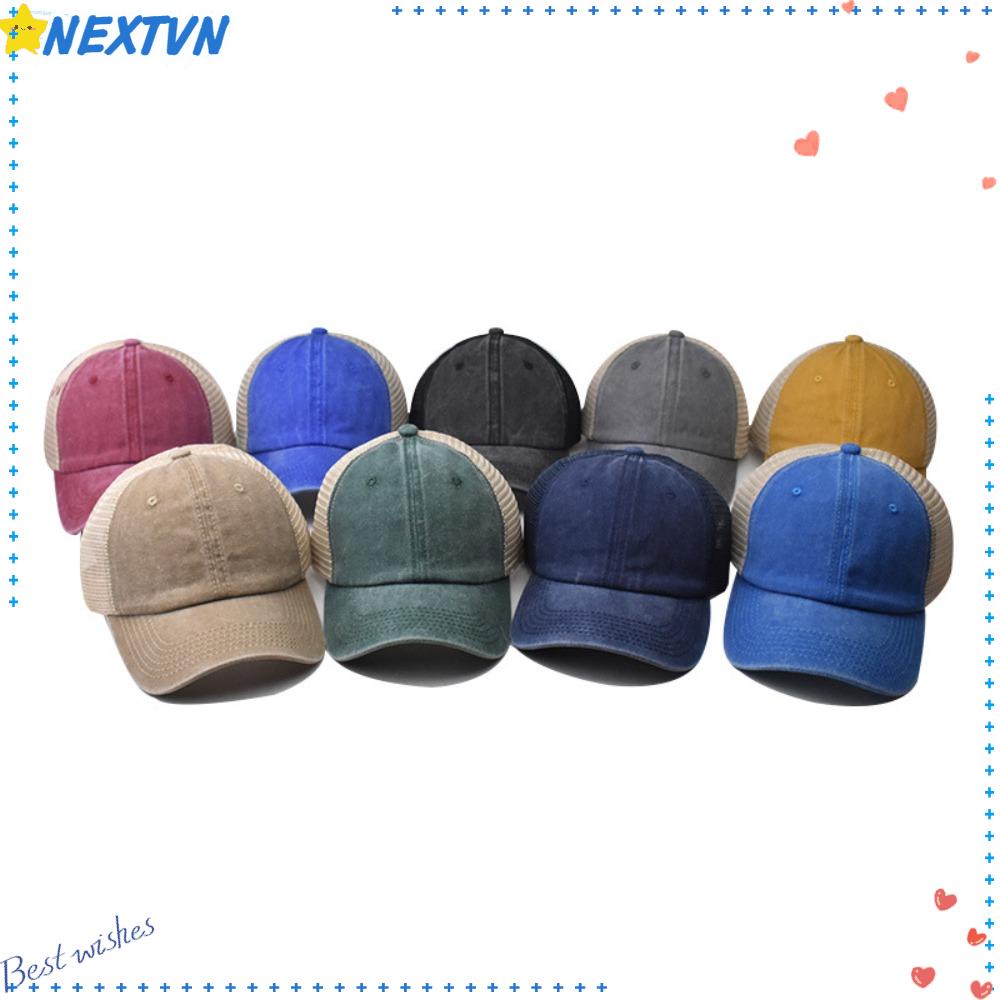 Mũ Lưỡi Trai Phối Lưới Thoáng Khí Phong Cách Vintage