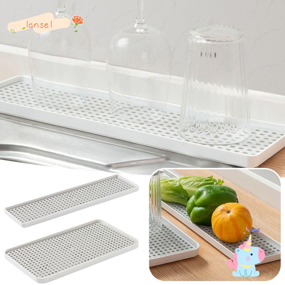 Khay Phơi Khô Chén Đĩa / Trái Cây Hai Tầng Bằng Nhựa Tiện Dụng Cho Nhà Bếp