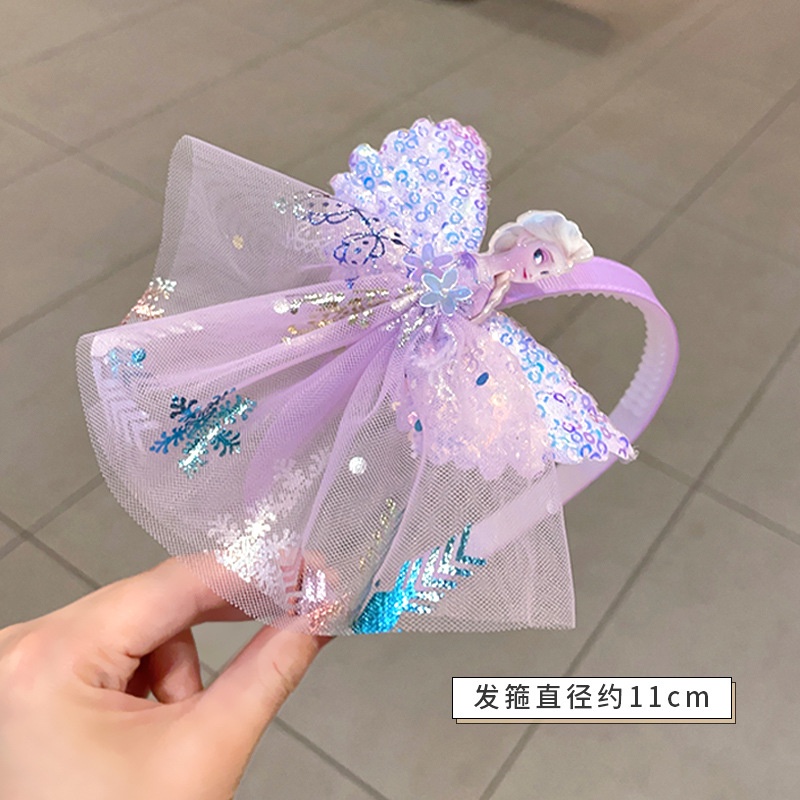 Kẹp Tóc Hình Đôi Cánh Phong Cách Công Chúa Elsa | Kẹp Nơ Dễ Thương Cho Bé Gái | Băng Đô Cài Tóc Đính Hạt Lấp Lánh