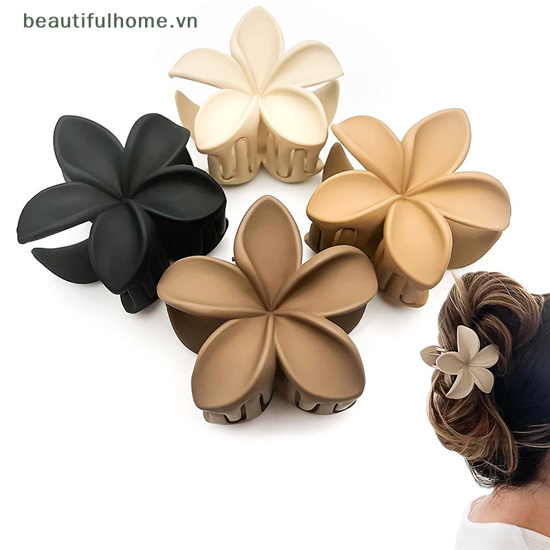1 Kẹp Tóc Càng Cua Lớn Hình Hoa Trứng Phong Cách Bohemia Thời Trang Đi Biển Cho Nữ