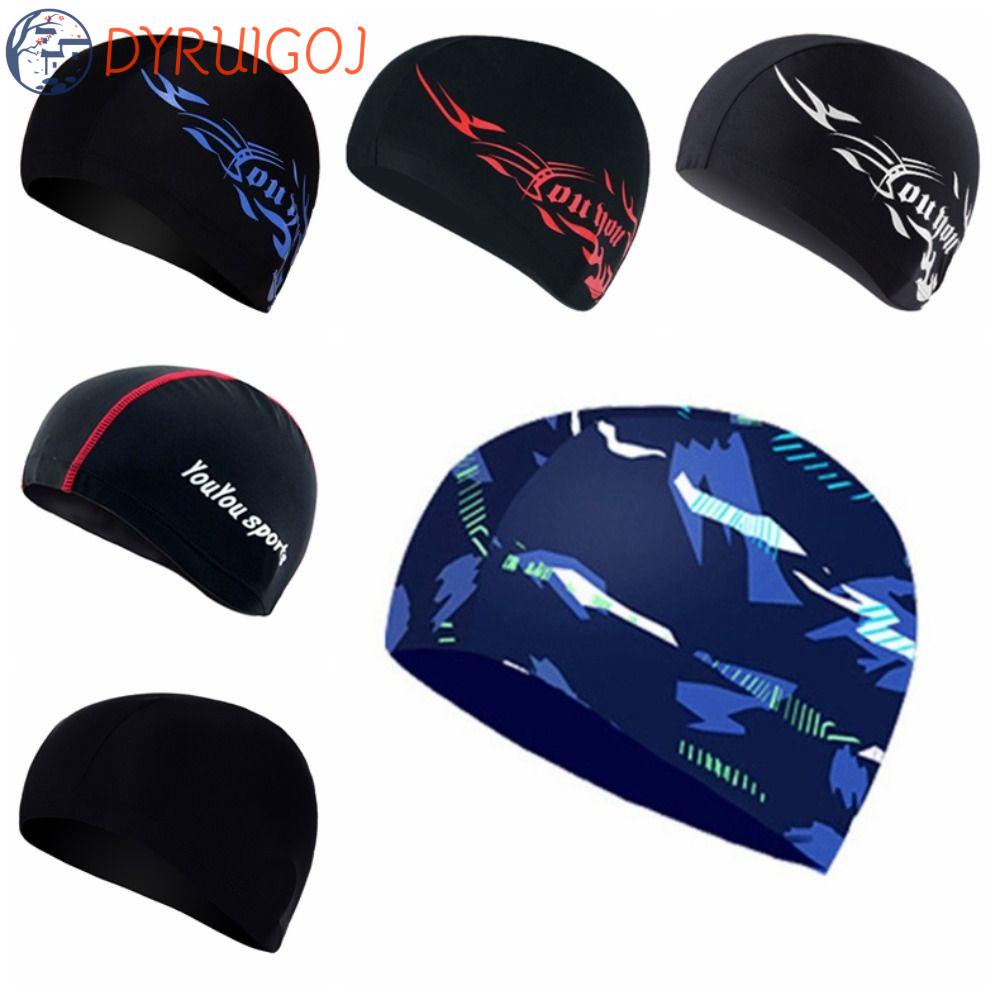 Mũ Bơi Unisex Bằng Vải Nylon Co Giãn Chống Nước Bảo Vệ Tai Cho Nam