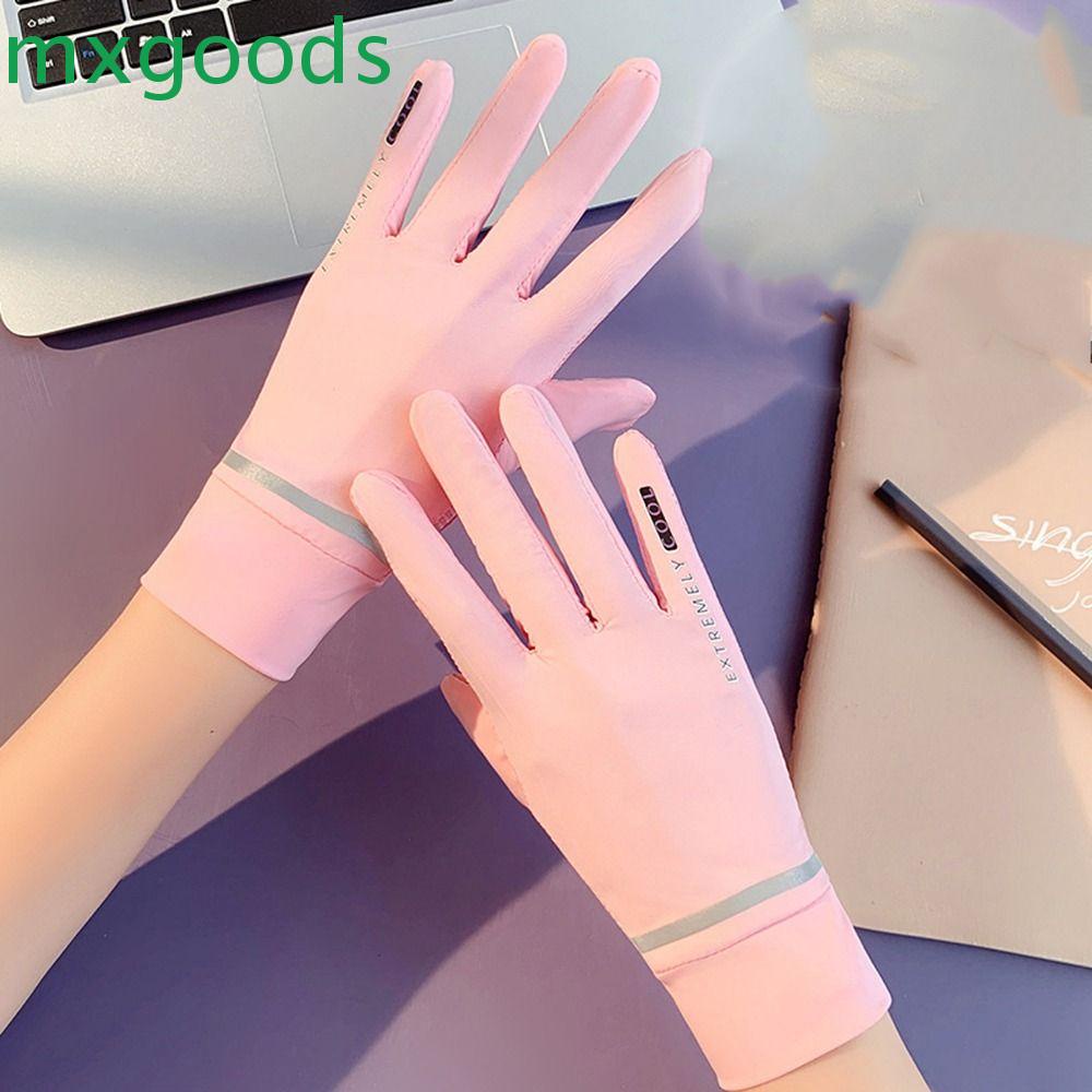 Găng Tay Lái Xe Vải Lụa Lạnh Thoáng Khí Có Thể Chạm Màn Hình Cảm Ứng Dành Cho Nam MXGOODS