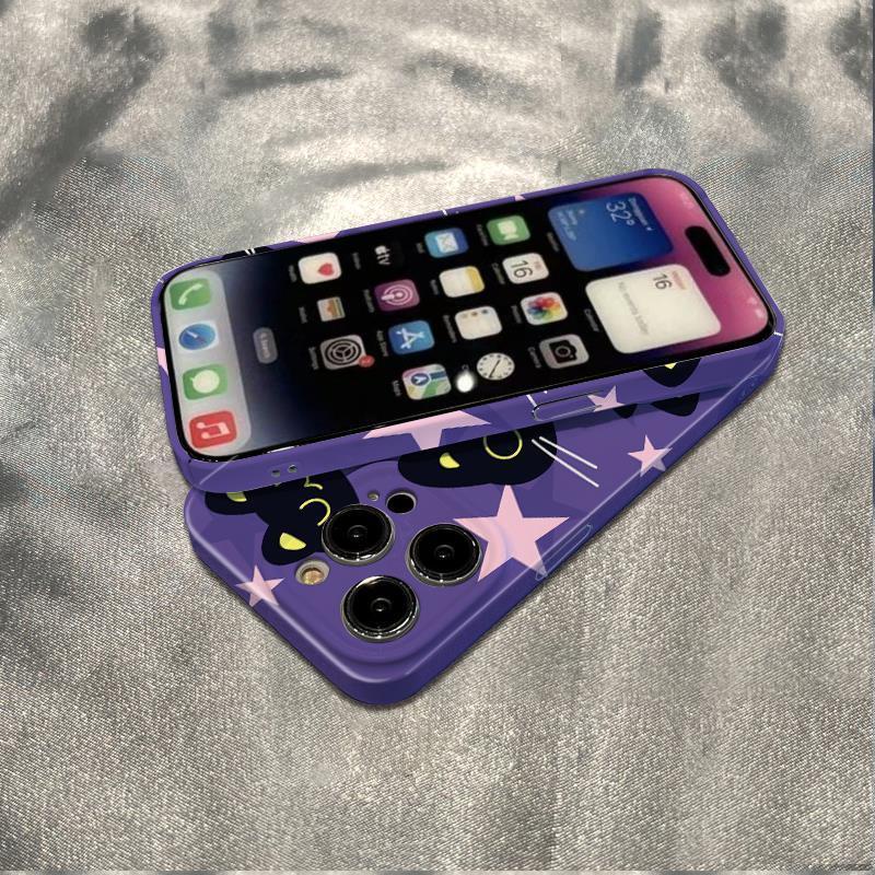 Ốp Điện Thoại Dẻo Họa Tiết Mèo Đen Dễ Thương Chống Sốc Cho Iphone12 Star max 13 78 14Pro 11Inch XWUV