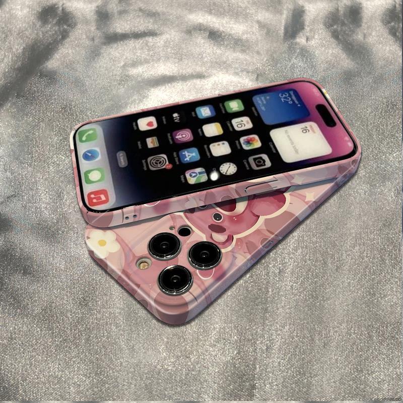 Ốp Điện Thoại Mềm Chống Sốc Màu Hồng In Hình Gấu Cho Iphone 14pro 12Plus 6In11 78max 13 PFPG