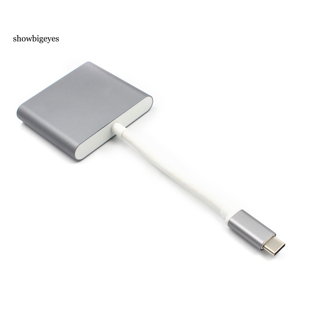 Bộ Chuyển Đổi USB 3.1 Type-C Sang 4K UHD HDMI-Có Thể Chuyển Đổi USB-C 3 Trong 1 Cho Macbook