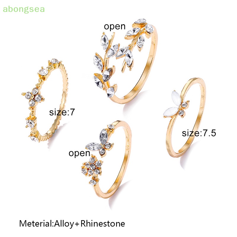 Bộ 4 Nhẫn Đeo Tay Thời Trang Hàn Quốc Cho Nữ