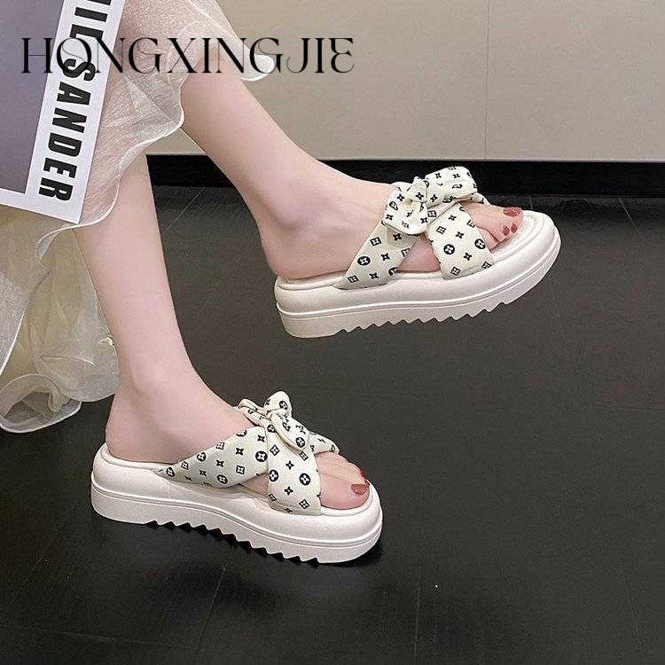HONGXINGJIE dép sandal nữ dép đế cao Xu hướng thời trang năm 2023NEW      06221