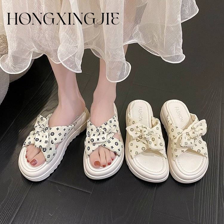 HONGXINGJIE dép sandal nữ dép đế cao Xu hướng thời trang năm 2023NEW      06221