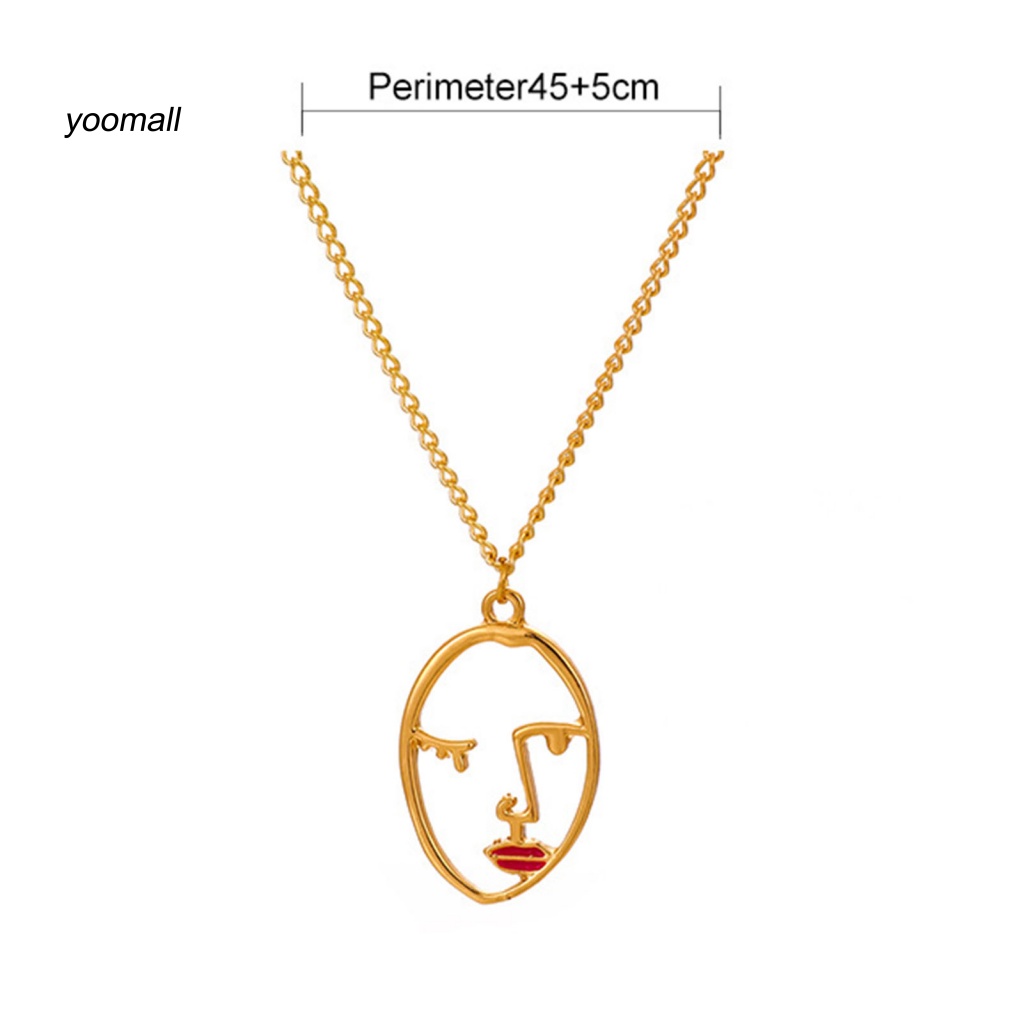 Vòng cổ Mặt Hình Khuôn Mặt Trừu Tượng Năm Mới