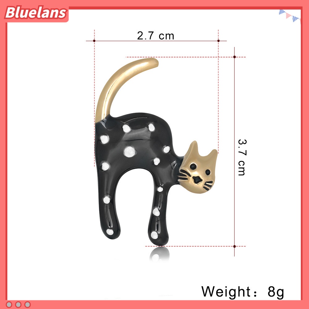 [BLS] Trâm Cài Áo Hình Mèo Hoạt Hình Đốm Dầu
