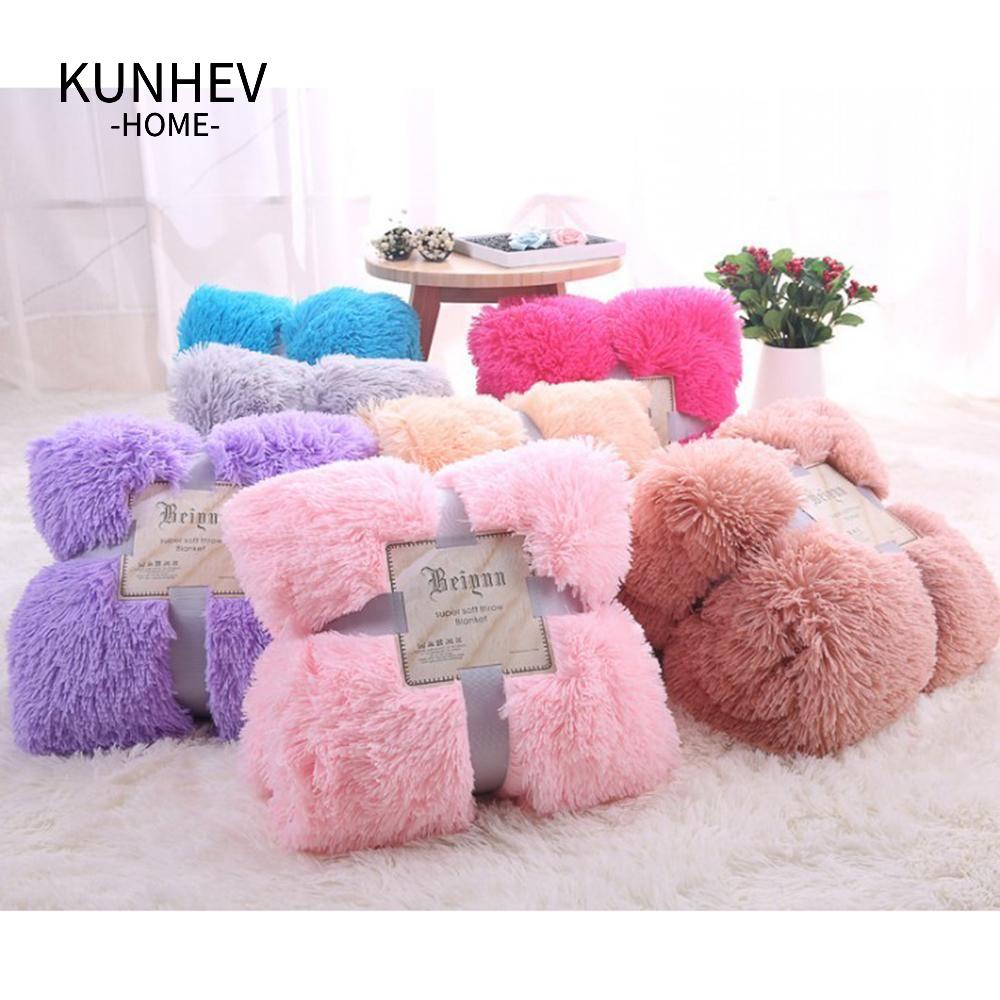 KUNHEV Chăn Lông Siêu Mềm Ấm Áp Chất Lượng Cao