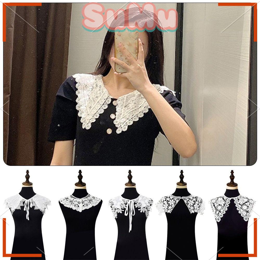 Cổ Áo Rời Thêu Hoa Tháo Rời Được Dành Cho Nữ