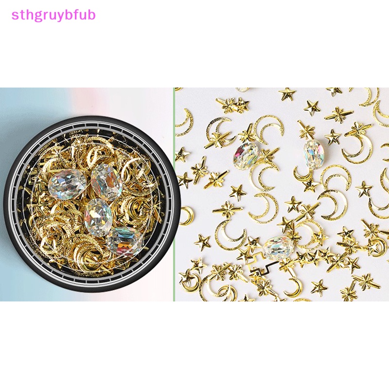 Hộp Sequin Hình Trăng Sao Trang Trí Móng Tay Nghệ Thuật