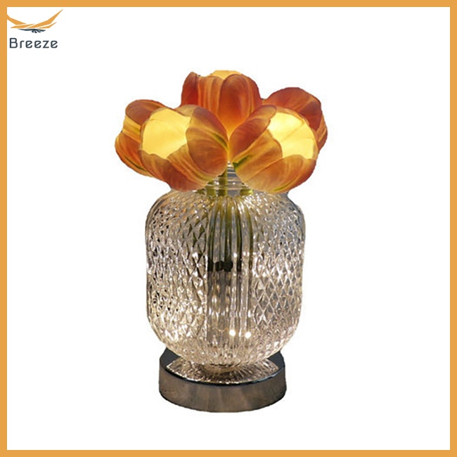 Đèn Ngủ Led 1.2w Hình Hoa Tulip Có Thể Sạc Lại Trang Trí Nhà Cửa