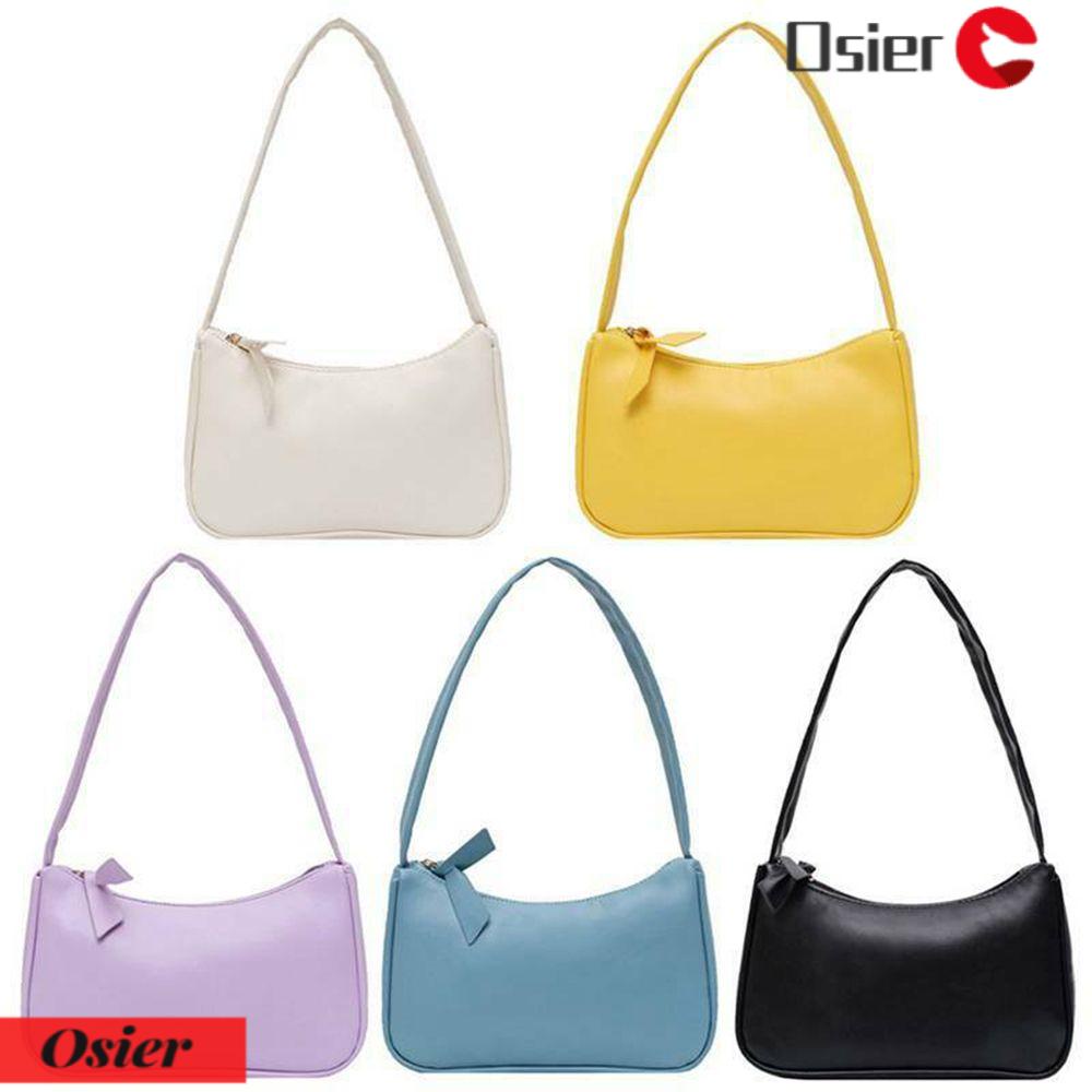 OSIER1 1 Túi Đeo Chéo Da Mini Có Khóa Kéo Phong Cách Retro Thời Trang