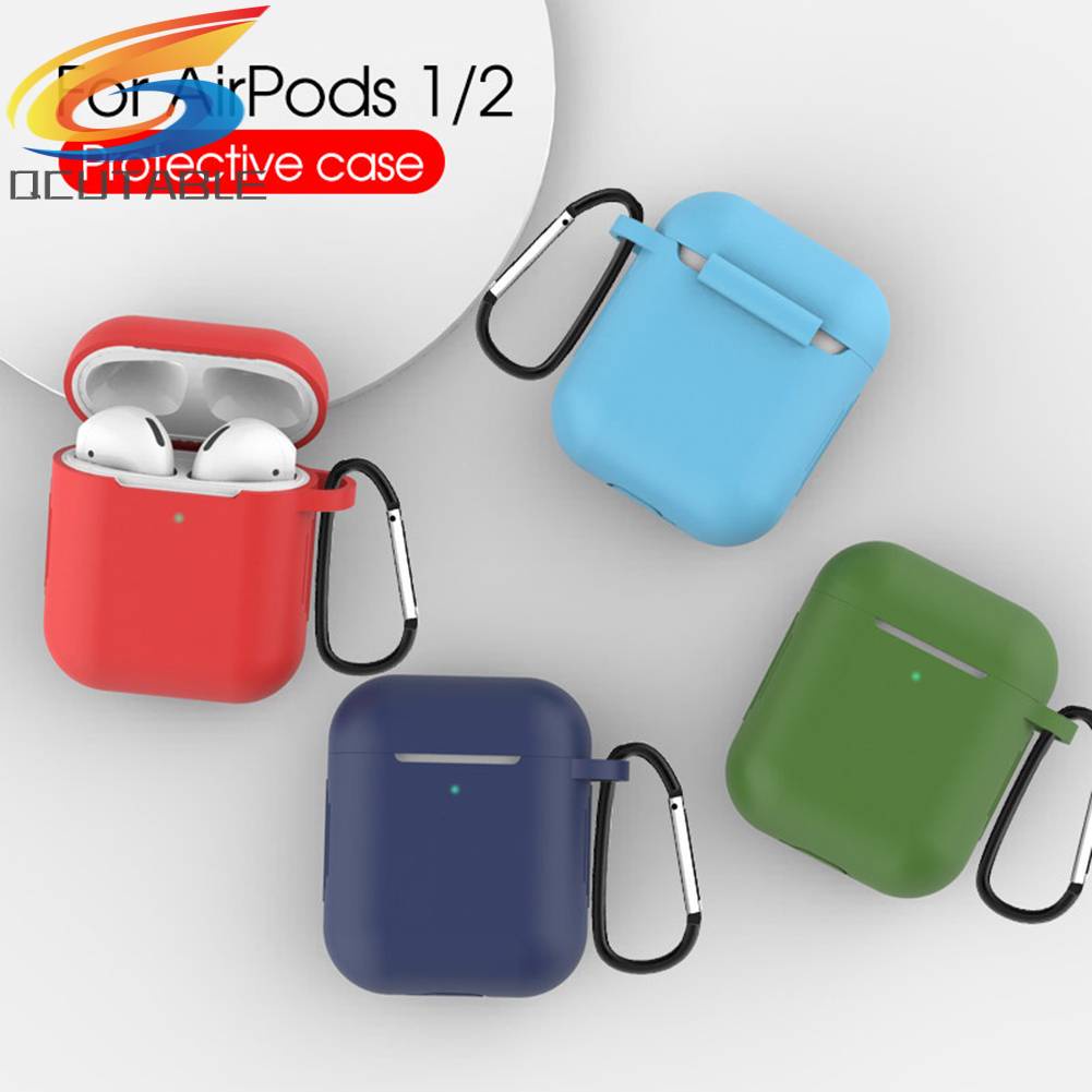 Vỏ Bảo Vệ Hộp Sạc Tai Nghe Airpods 1 2 Bằng Silicon Chống Thất Lạc Tiện Dụng