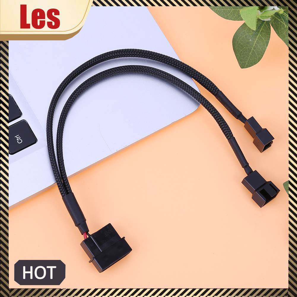Cáp Chia Quạt Tản Nhiệt IDE Molex 4Pin Sang 2 Cổng 3Pin / 4Pin
