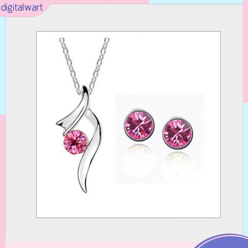 Set Vòng cổ Và Đôi Bông Tai Đính Đá Thời Trang Cho Nữ