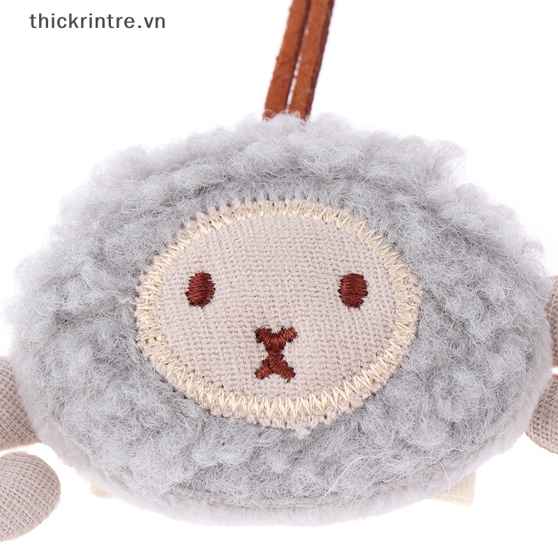 Móc Khóa Cừu Nhồi Bông Nhỏ Nhắn Dễ Thương Chống Mất Tích Hợp Thẻ Tên Cho Trẻ Mẫu Giáo