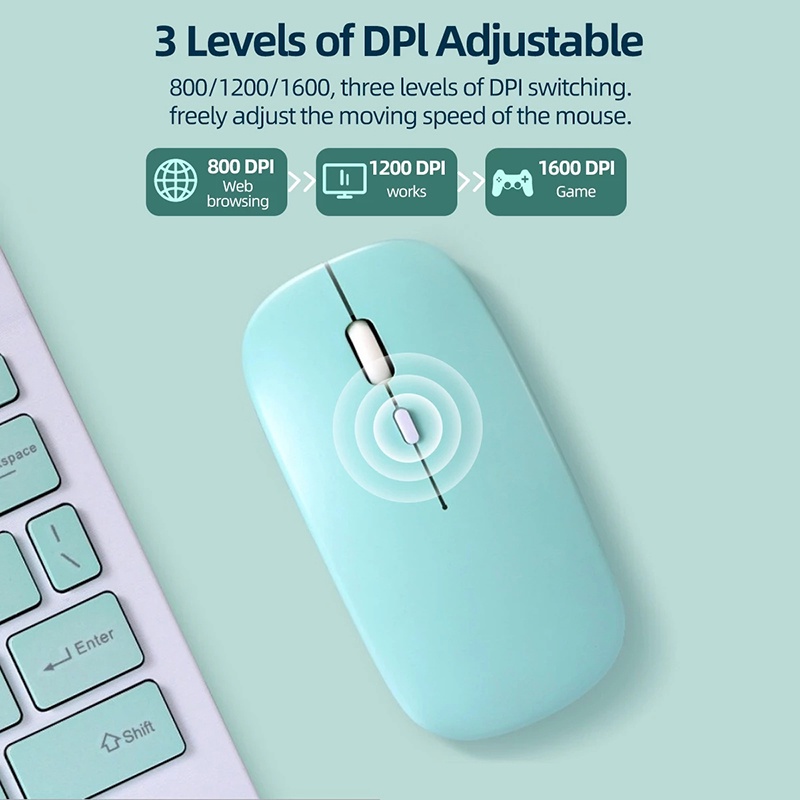 Chuột Không Dây Bluetooth Di Động Cho iPad Laptop Phone PC