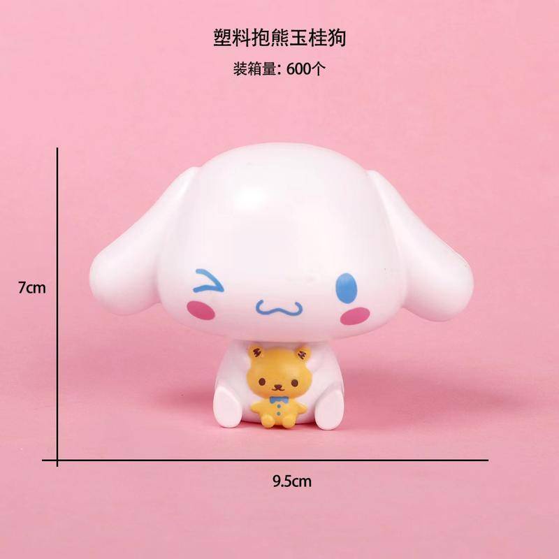 SANRIO Bộ 4 Mô Hình Nhân Vật Hoạt Hình Kuromi Cinnamoroll Trang Trí Bánh Kem