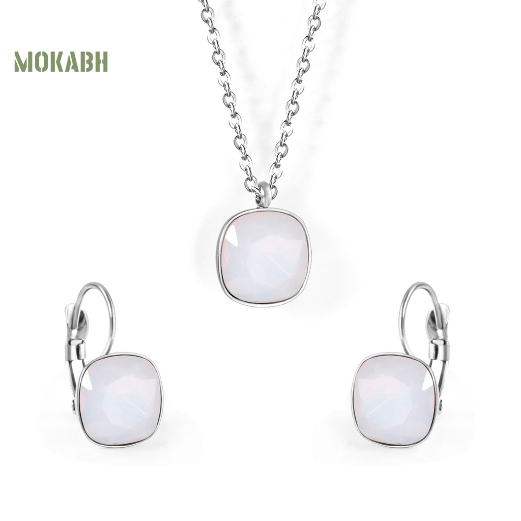 1 Set Vòng cổ + Bông Tai Đính Đá Sang Trọng Cho Nữ