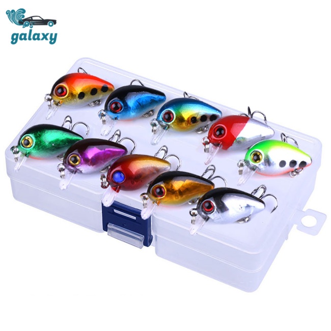 Galaxy Set Mồi Giả Nhử Cá 3cm 1.5g Bằng Nhựa Gắn Kèm Móc Câu Tiện Dụng