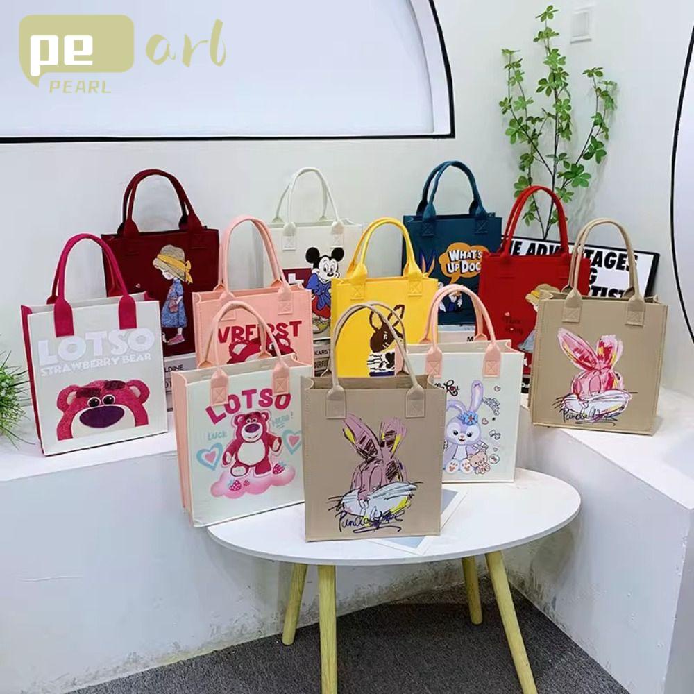 Túi Tote In Họa Tiết Hoạt Hình Đa Năng Cho Nữ