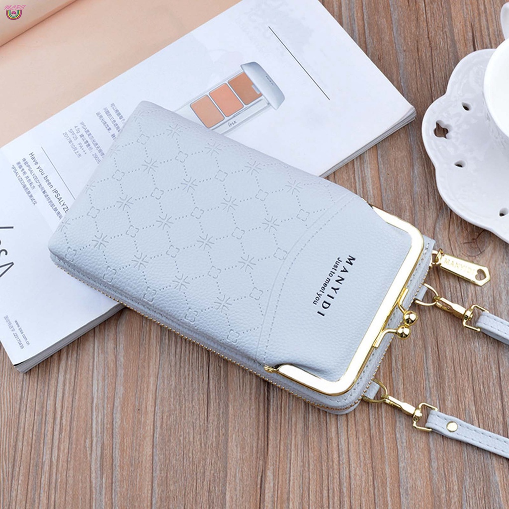 Túi Đựng Điện Thoại Đeo Vai Dập Nổi Họa Tiết Đơn Giản Chống Thấm Nước Đa Năng Thích Hợp