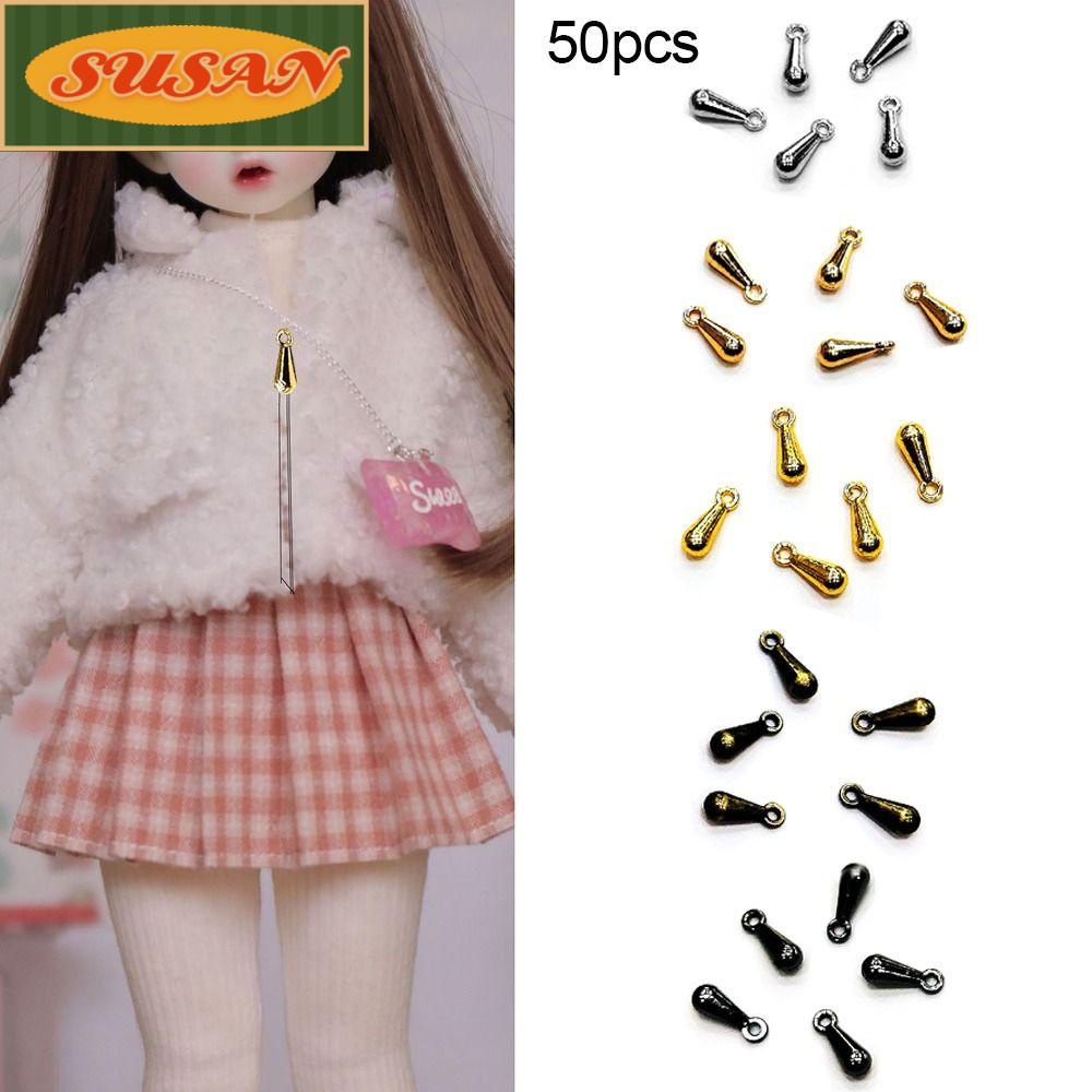 SUSANS Set 50 Mặt Dây Chuyền Mini 3.2 * 9mm Tự Làm Trang Phục Búp Bê