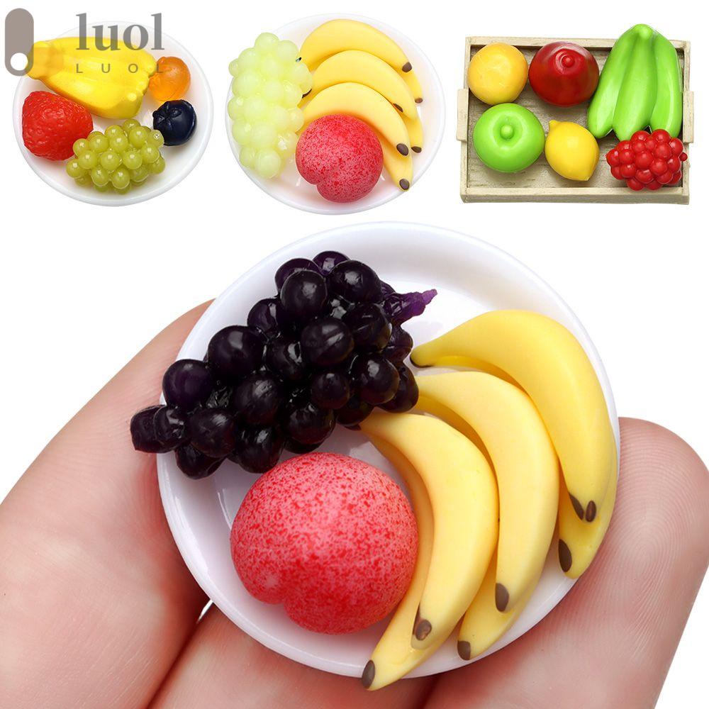 LUOL 1 Bộ Khay Đựng Trái Cây Thu Nhỏ 1: 12 Trang Trí Nhà Búp Bê