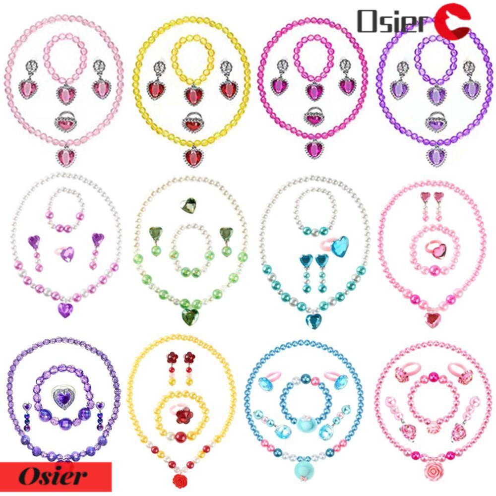 Vòng Tay / Vòng cổ Chuỗi Hạt Họa Tiết Trái Tim Hoạt Hình Kiểu Công Chúa Thích Hợp Làm Quà Tặ