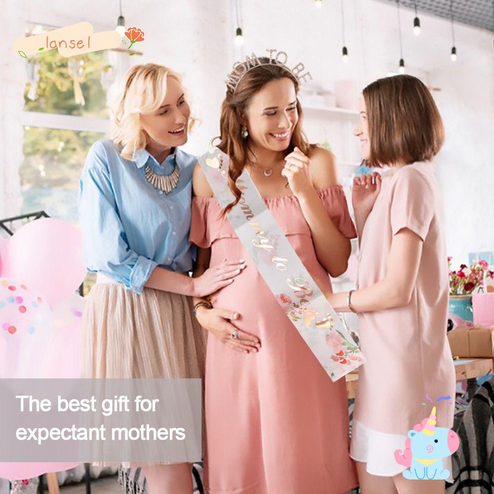 Lansel Set Ghim Cài Áo Màu Hồng In Chữ MOM To Be Sash Cho Nữ Giới