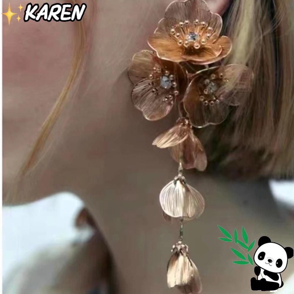 KAREN Bông Tai Tua Rua Thời Trang Sang Trọng Cá Tính