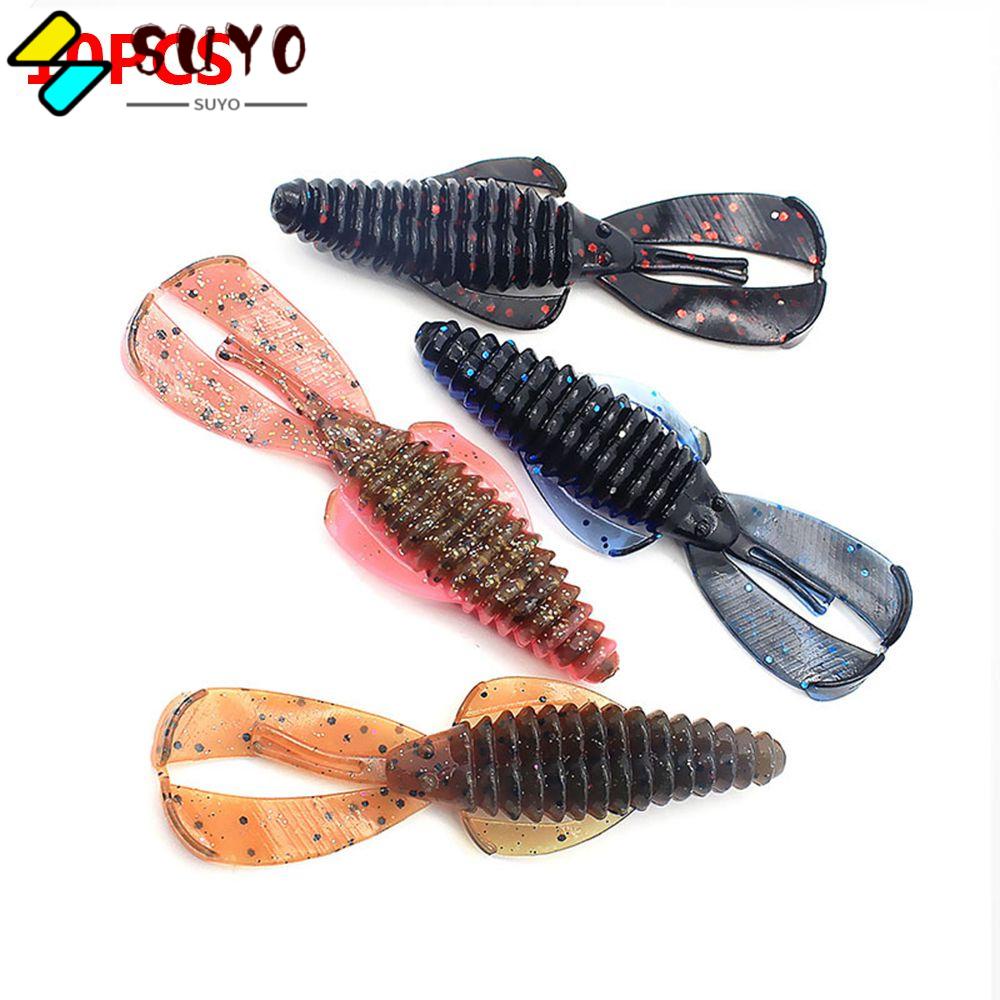 SUYO Bộ 10 Mồi Câu Cá Hình Tôm Kích Thước 8cm 4.5g Chất Lượng Cao