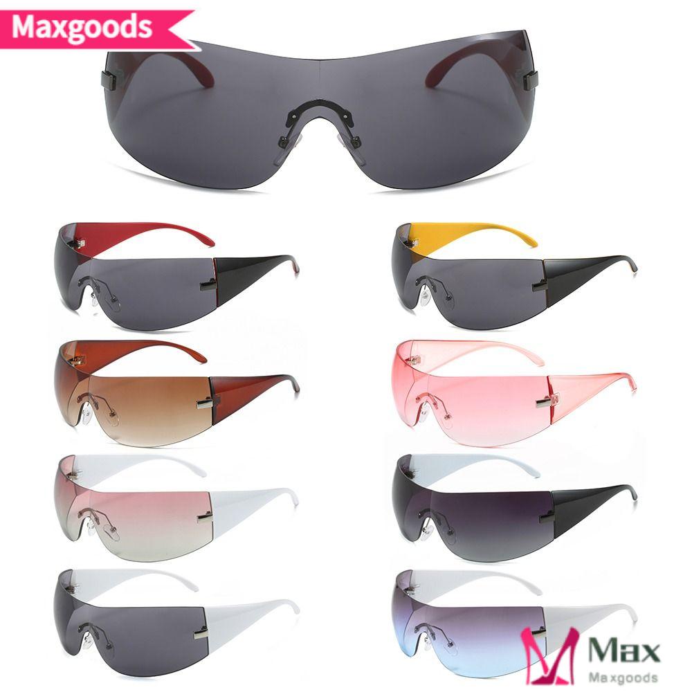 MAXG Kính Mát Không Gọng Y2K Phong Cách Hiphop Thời Trang