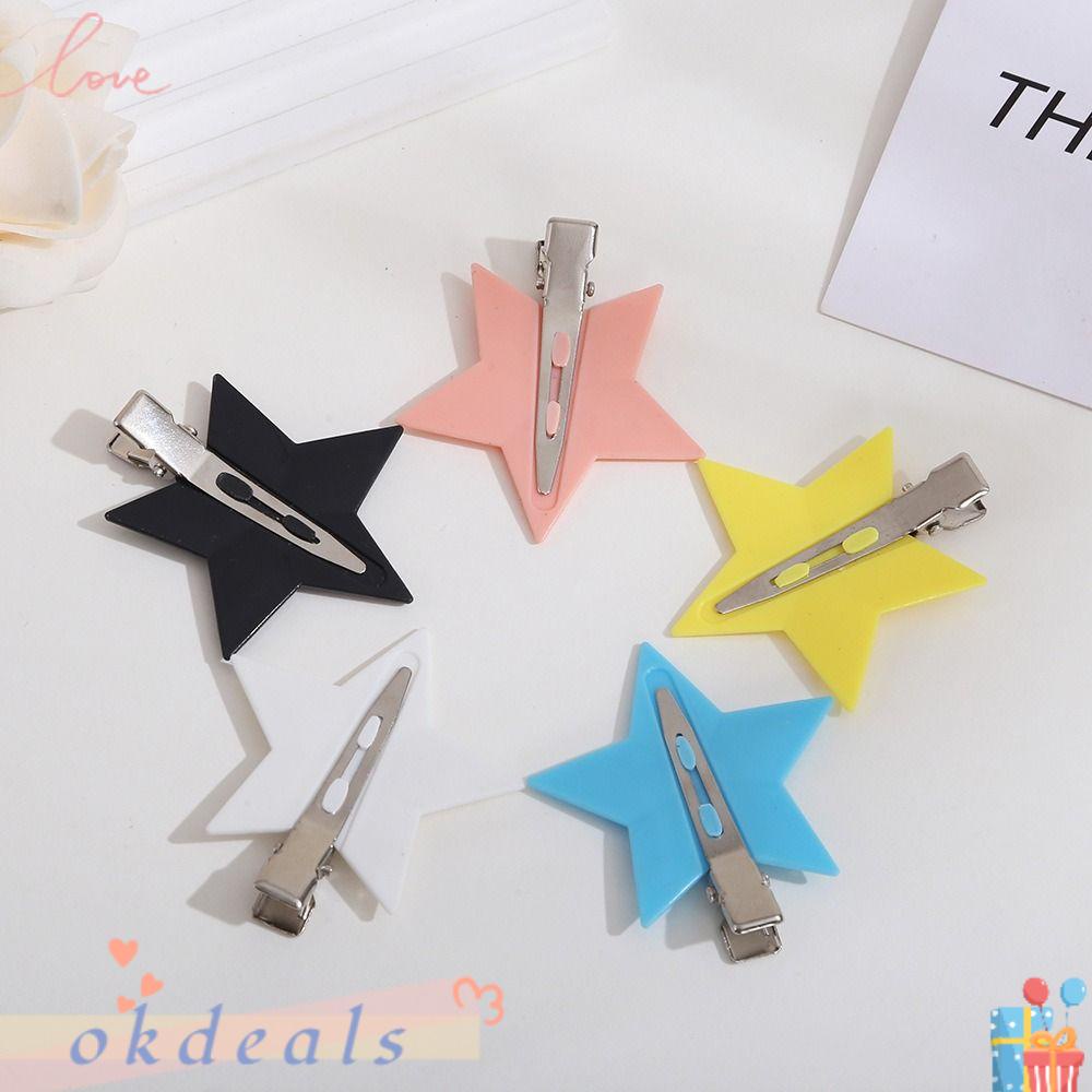 Set 20 Kẹp Tóc Kim Loại Hình Ngôi Sao / Cá Sấu Cho Nữ