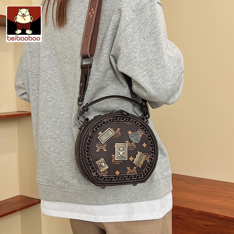 Túi Xách Đeo Vai Hình Tròn Nhỏ Thời Trang Cho Nữ