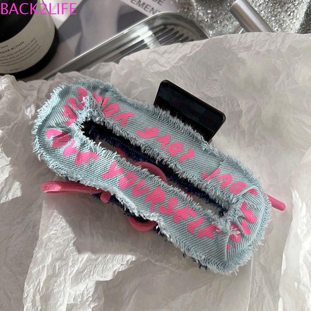 BACK2LIFE Kẹp Tóc Càng Cua Cỡ Lớn Phong Cách Cao Bồi Hàn Quốc Cá Tính Y2k