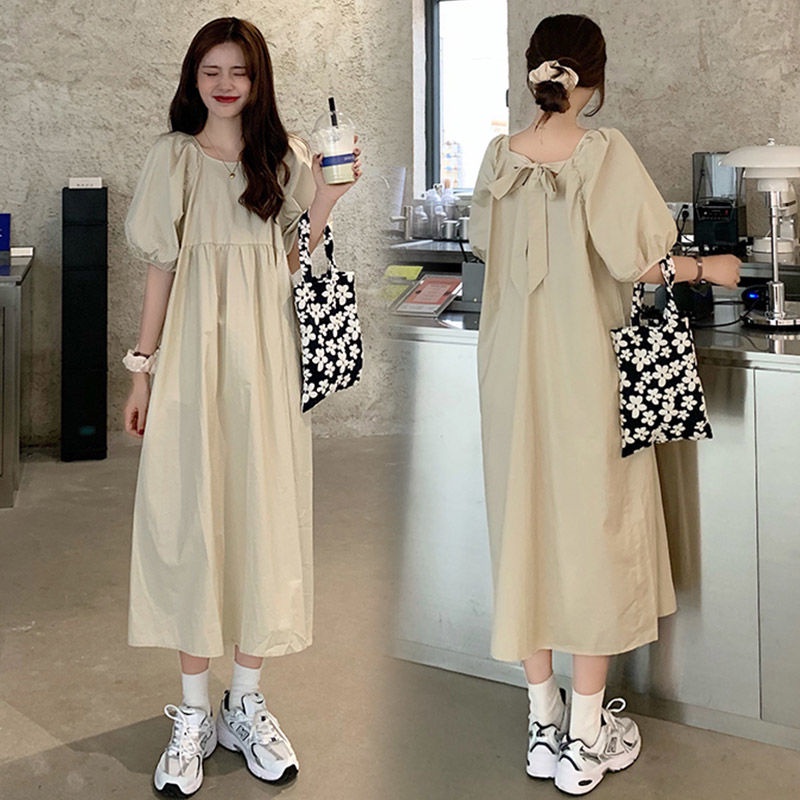 YHTN váy bầu Thời trang bigsize xinh đầm bầu bigsize dễ thương chân váy bầu