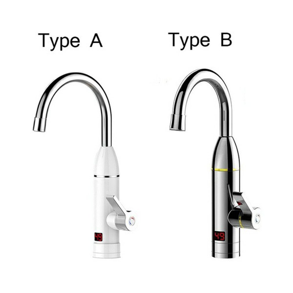 =Christmas=Small LCD Display Instant Hot Water Tap Digital Electric Faucet 3000W Kitchen