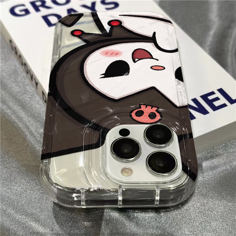 Ốp Điện Thoại Mềm Trong Suốt Hình Kuromi Dễ Thương Cho iPhone14promax 1312 / 11 7 / 8plus xr / sins N0HJ
