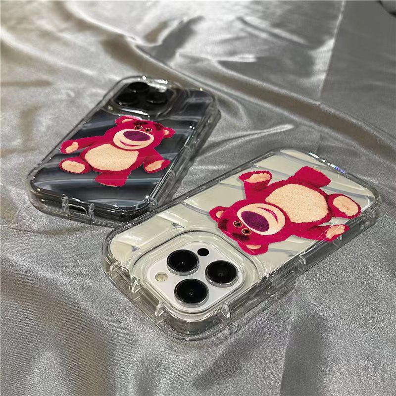 Ốp Điện Thoại Mềm Trong Suốt Hình Gấu Và Dâu Tây 1312 plussins8 Cho iPhone14promax / 7 Cute 11 / / Apple xr FJSS