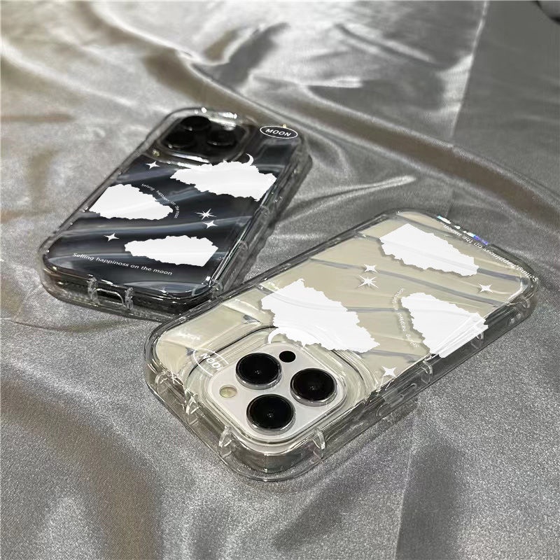 Ốp Điện Thoại Mềm Trong Suốt In Hình Đám Mây Trắng Dễ Thương Cho Iphone 14Promax 1312 / 11 7 / 8plus xr