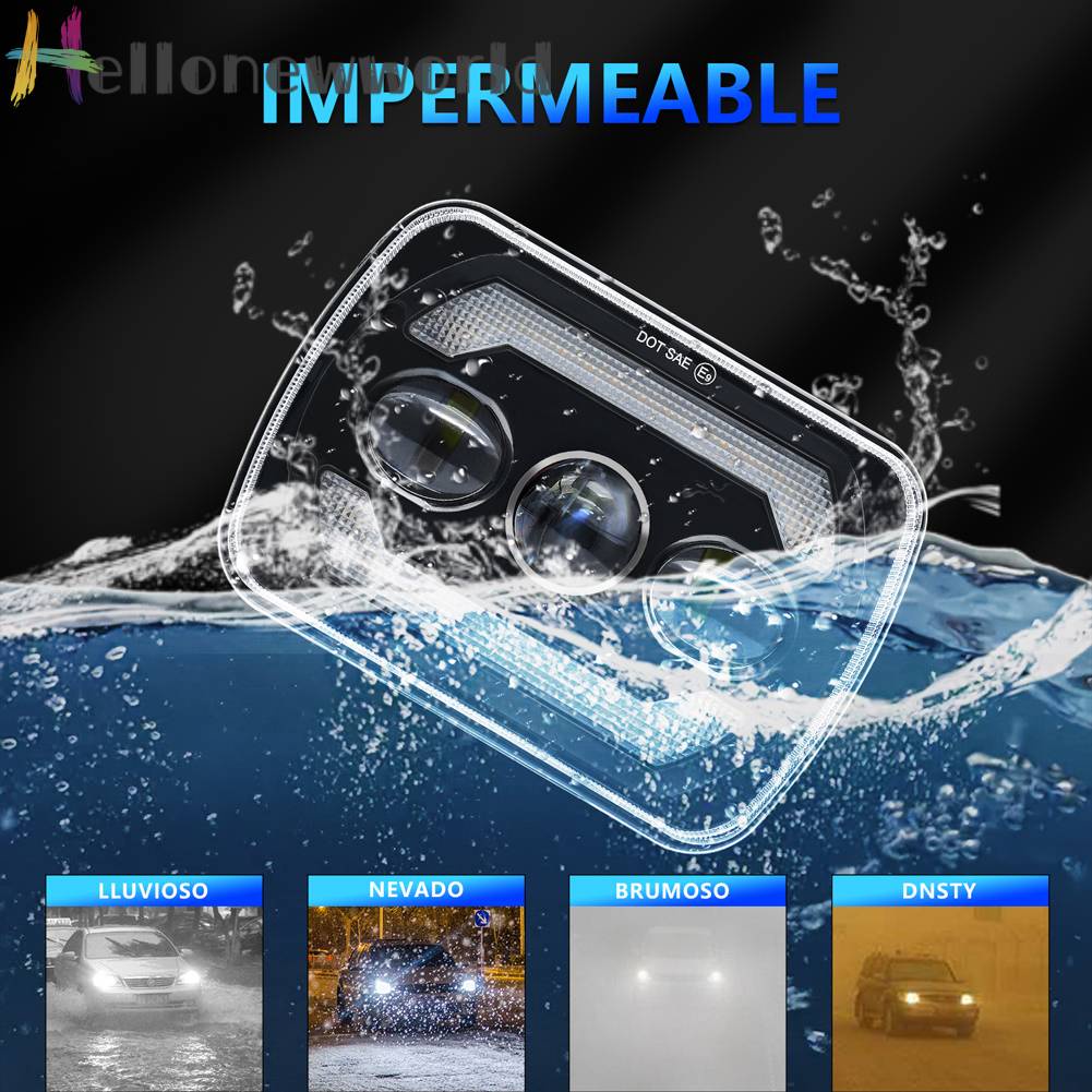 Đèn Pha LED Hình Tròn 7 Inch Mắt Góc Thấp Cho Comanche MJ 1986-1992