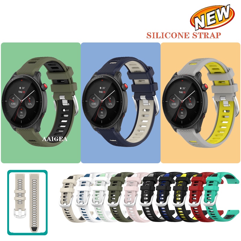 Dây Đeo Silicone Cho Đồng Hồ Thông Minh Huami Amazfit GTR4 GTR3 GTR2 GTR mini 42mm 47mm / GTS 2 3 4