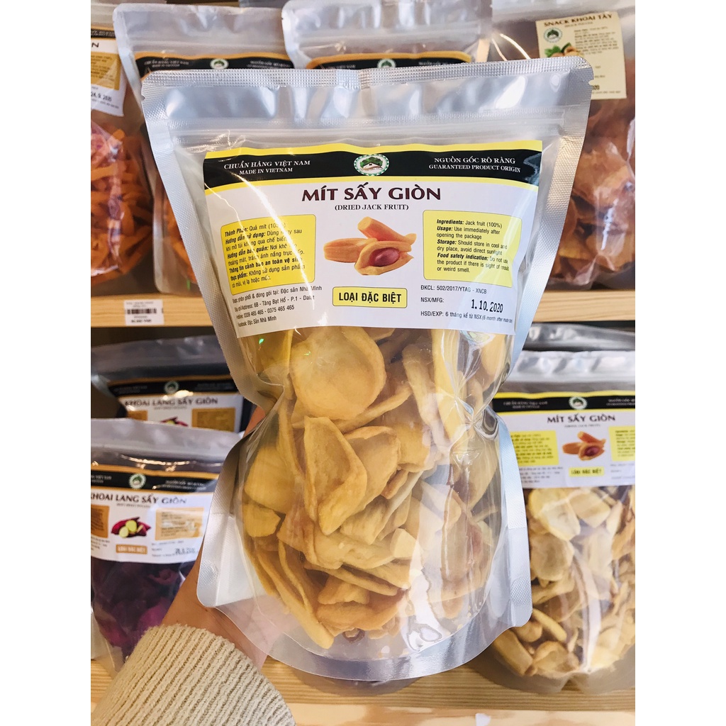 500gr Mít sấy giòn nguyên chất  - Đặc sản Đà Lạt