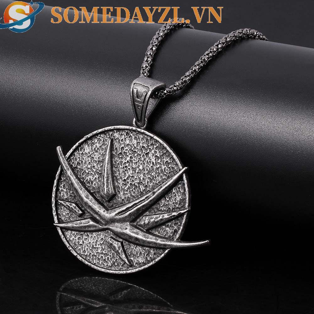 SOMEDAYZL Vòng cổ Phong Cách Hip Hop Hàn Quốc Mặt Hình Geralt Trong Game The Witcher 3 Đơn Giản Dành Cho Nam Và Nữ